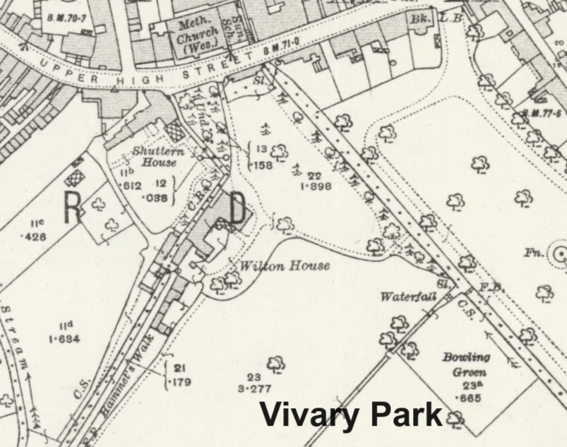 Taunton - Vivary Park : Map credit National Library of Scotland